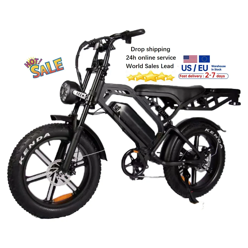 EU-Lager E-Bike V20 Pro Fatbike 20 * 4 Zoll 2-Sitzer elektrisches City-Fahrrad Elektrofahrrad E-Bike