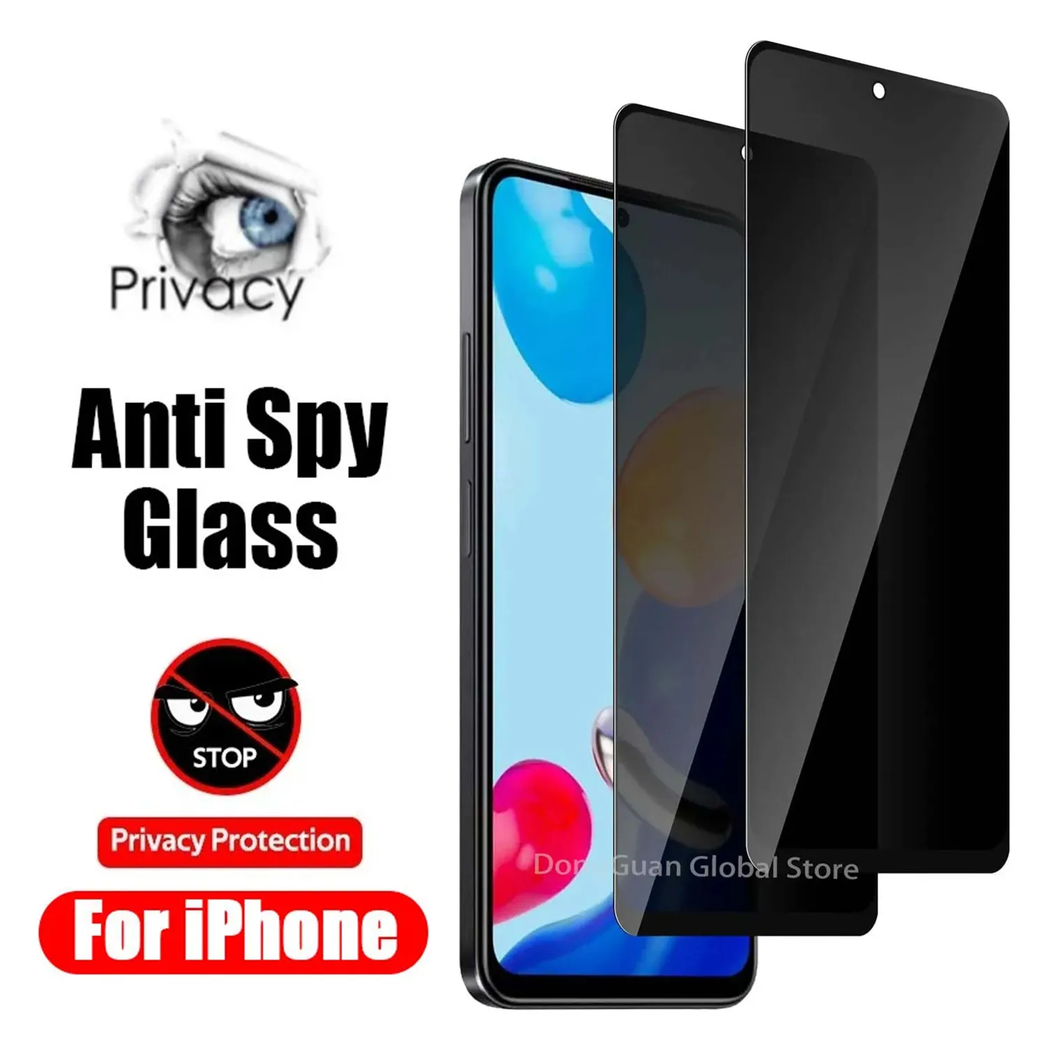 

1/4Pcs Anti Spy Tempered Glass For Poco X6 X6Pro Screen Protector Privacy Glass Film