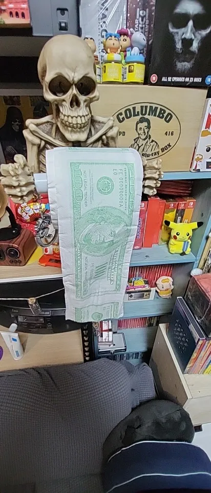 One Hundred Dollar Bill Toilet Paper Novelty Fun $100 TP Money Roll Gag Gift photo review