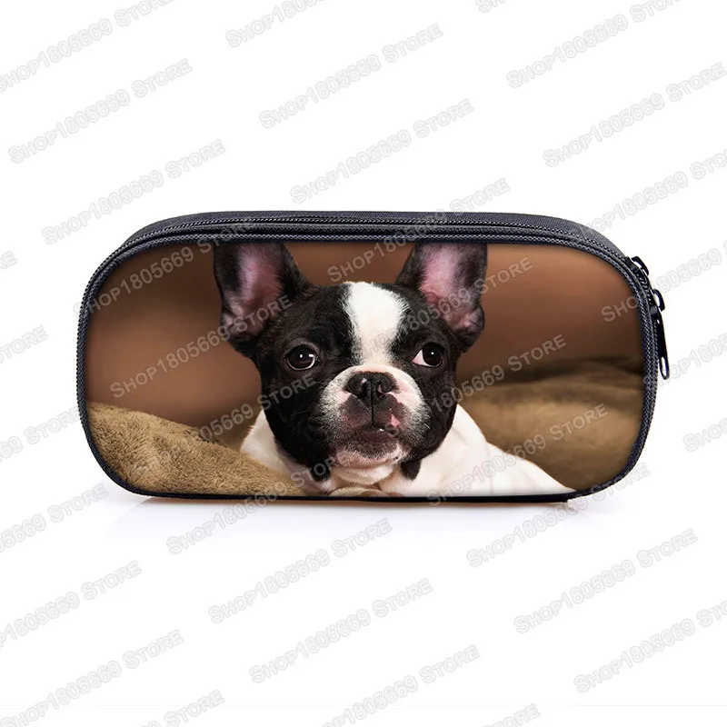 Dog Beagle German Shepherd Rottweiler Cosmetic Cases Pencil Bag Women Makeup Bags Teenager Girls Pencil Box School Case Supplies
