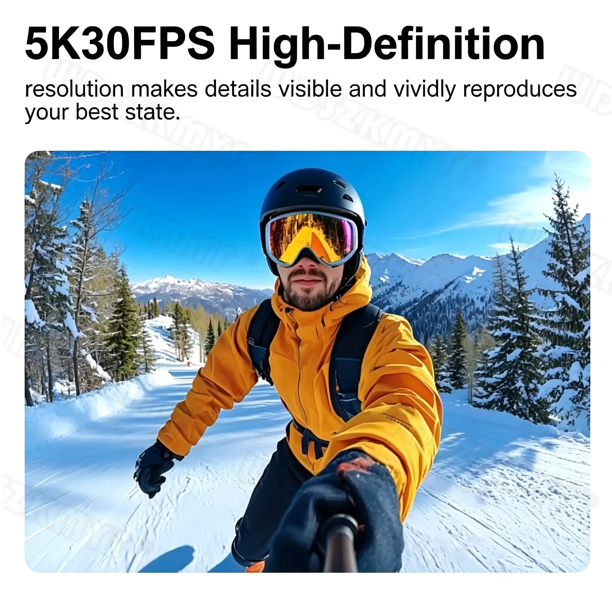 5K/4K Action Camera Anti-shake Dual Screen with Touch 5X Zoom 30M Waterproof Case WiFi Mini Sports Cam with Remote Control