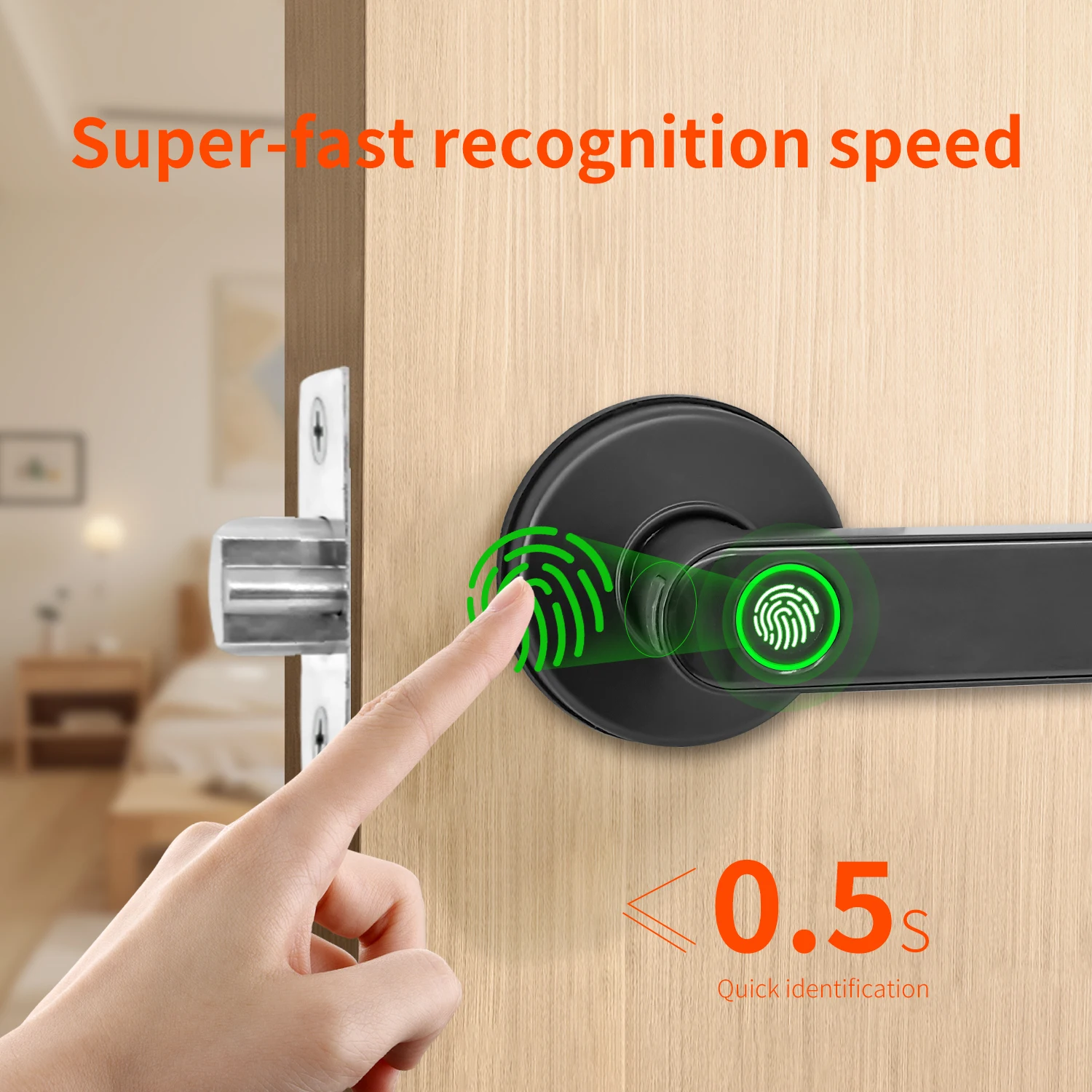 Intelligent Door Lock Tuya Smart Fingerprint App Remote Control Unlock Home Security Locks Keyless Entry Electronic Doors Lock