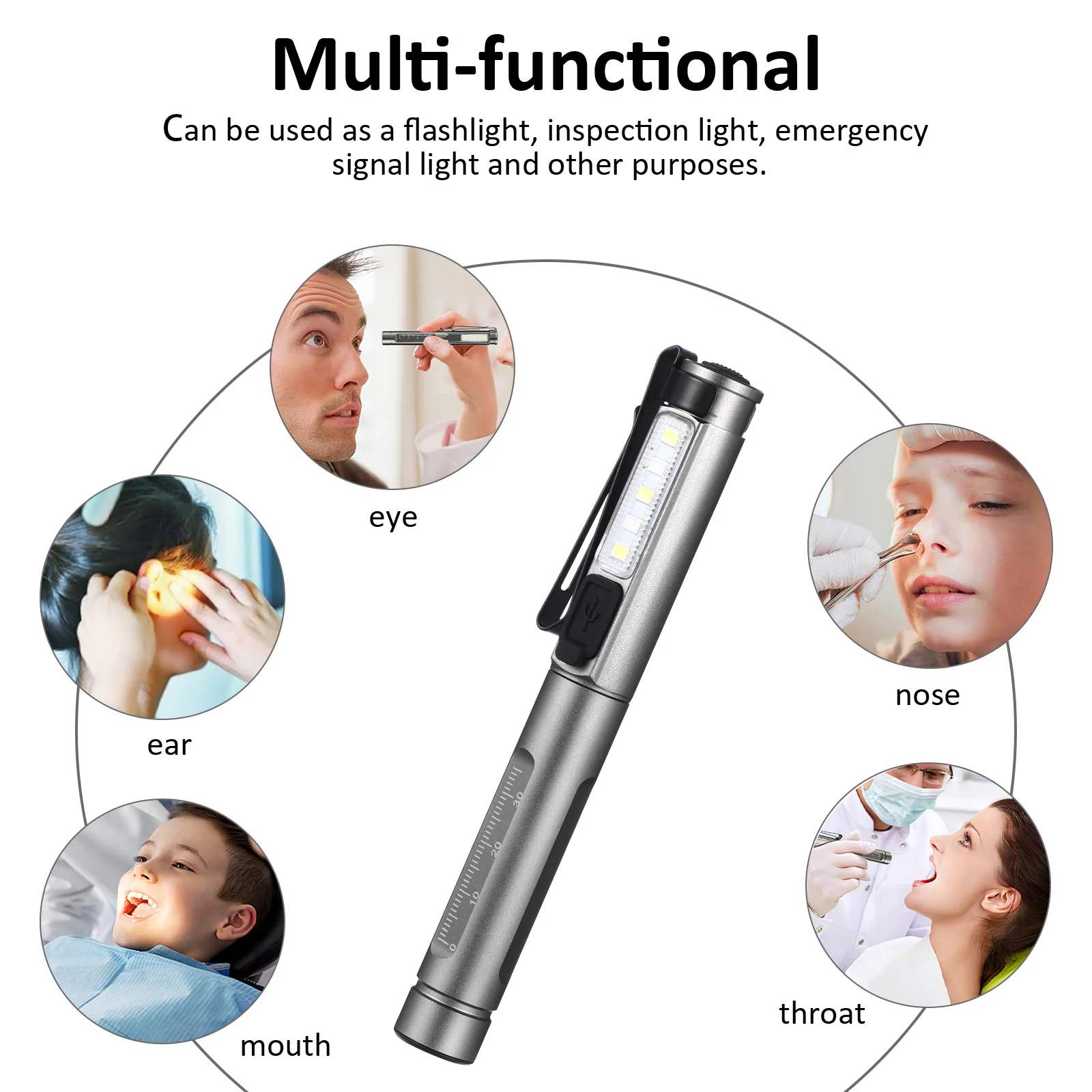 

Pen Light Rechargeable Pen Light Small Flashlight Rechargeable Flashlights Multifunction Penlights For Nurses