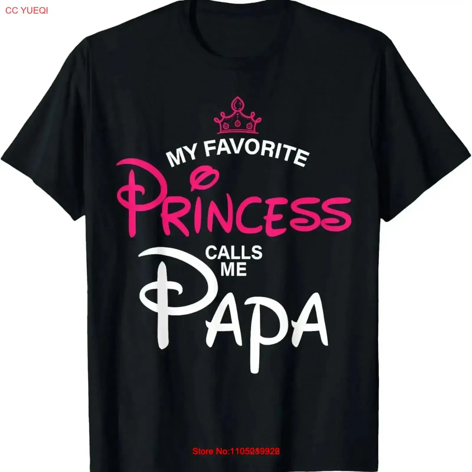 

Мужская футболка «Моя любимая принцесса зовут меня, папа, дочь, день отца», винтажная стираная универсальная эластичная дизайнерская одежда