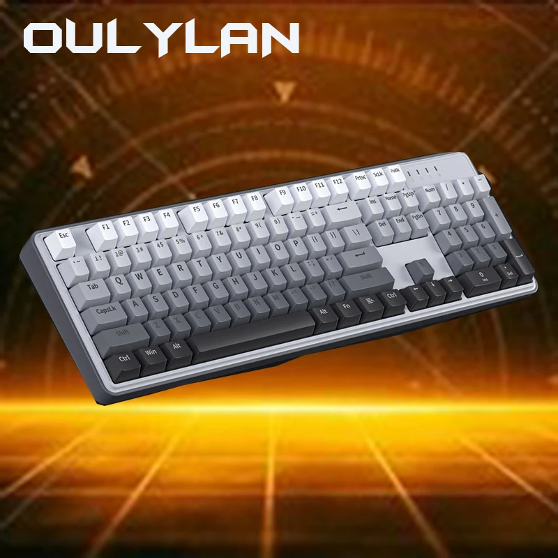 ZT104 Wired Mechanical Keyboard Silver Axis Gaming Customized 104 Keycaps Mechanical Keyboards for Home Office Computer