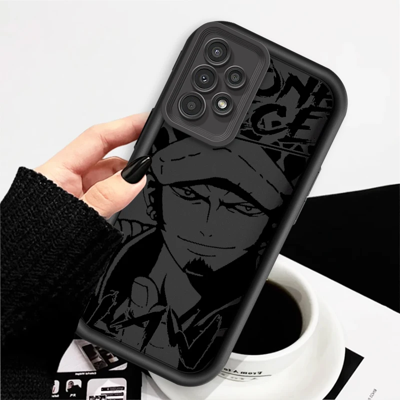 Anime Zoro One Piece Luffy Art For Samsung A73 A71 A54 A53 A52 A51 A33 A32 A21S A14 A13 A12 A03 A04 A05 5G Eye Ladder Cover