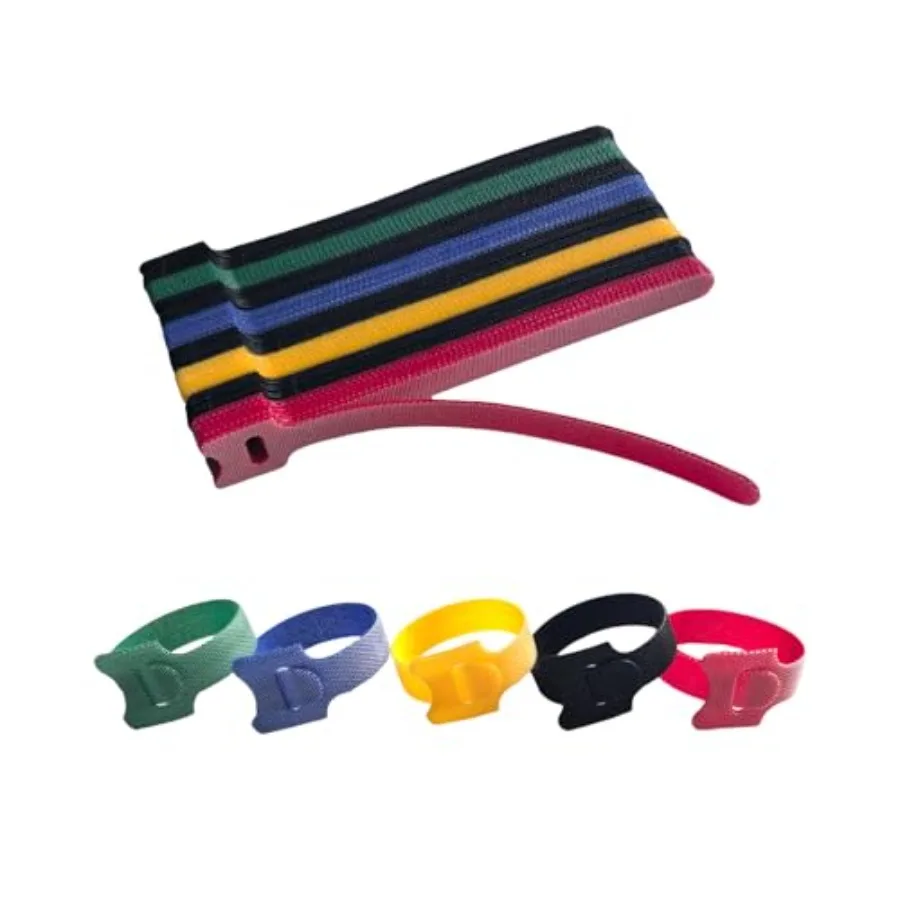 80 PCS 6 Inch Multi-Colour Reusable Cable Ties Cord Straps Multi-Purpose Wire Ties Cord Wrap Hook and Loop Organizer Cab