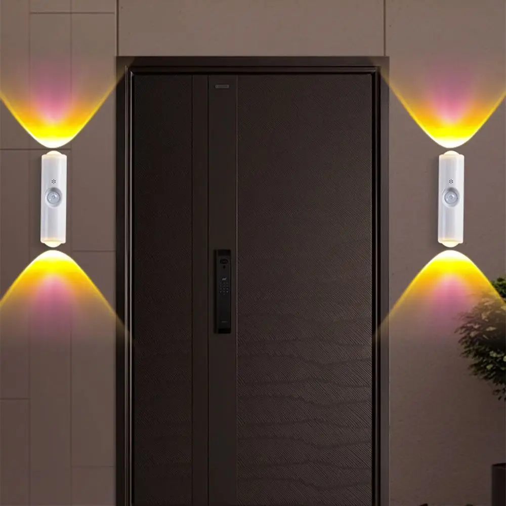 Wireless Sensor Night Light 3/7 Colors Changing Portable LED Closet Light Rechargeable Dimmable RGB Gradient Wall Lamp Kitchen