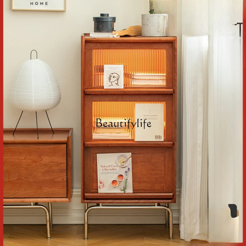 

Тумба из массива дерева для телевизора, гостиной, пыленепроницаемый комод, роскошный ящик для хранения, узкий шкаф для хранения мелочей