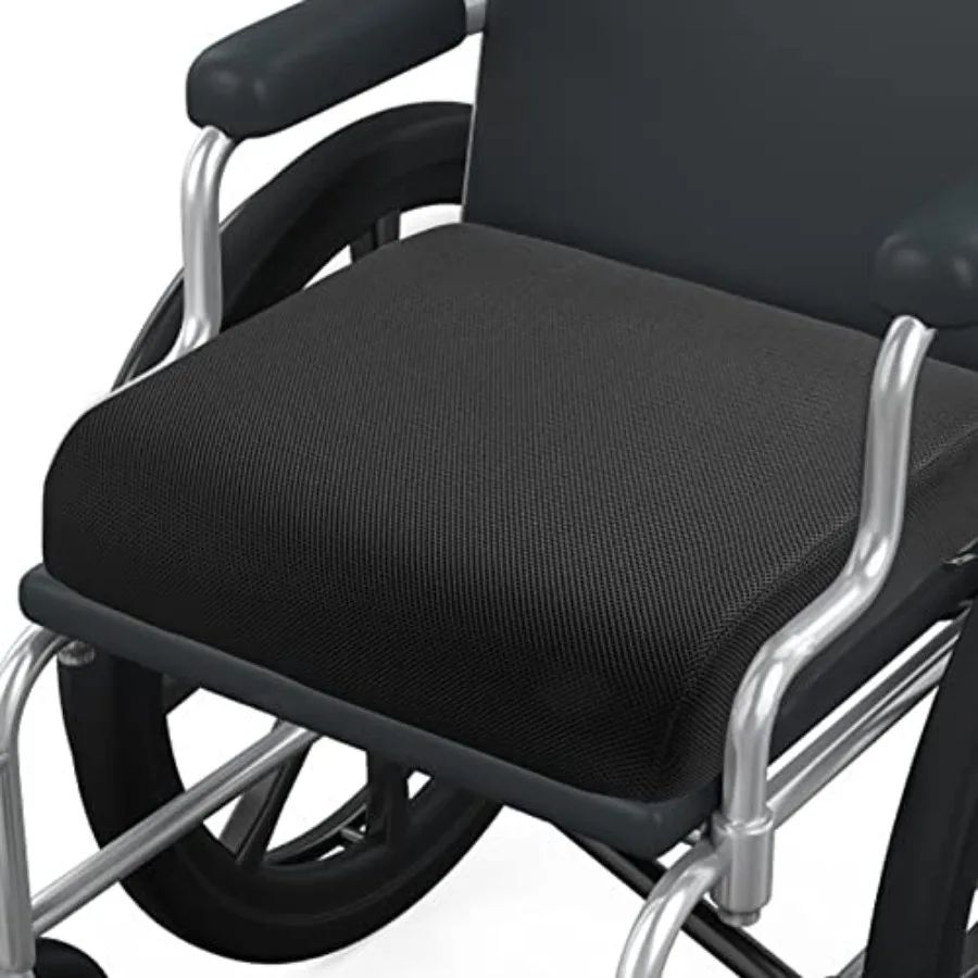 

Thick Memory Foam and Gel Seat Cushion 18"X16"X4" Large Chair Cushion for Wheelchair Mobility Scooters with Non-Slip Bottom and