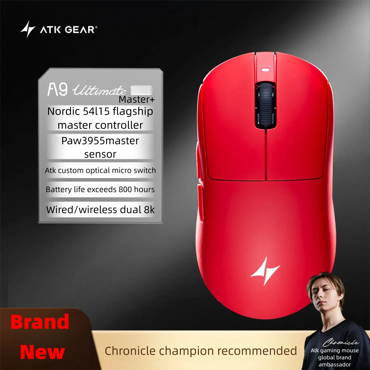 ATK A9 Air Ultimate Plus Gaming Mouse Wireless Bluetooth