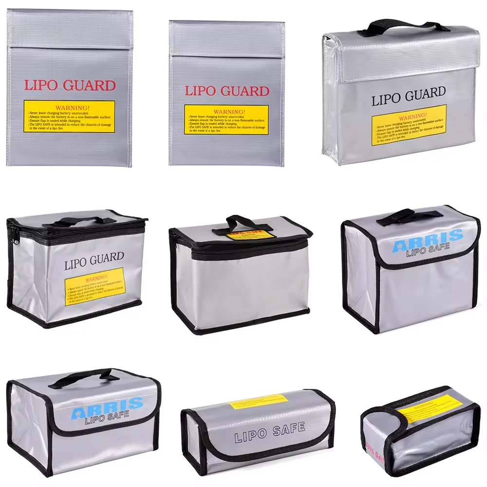 Lipo Guard Safety Bag Fireproof Explosion-Proof Portable Lipo Safety Bag 215*115*155mm for RC FPV Racing Drone Car Battery Safe