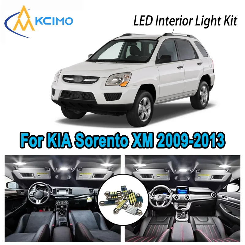 

Для KIA Sorento XM 2009-2013 2010 2011 2012 Премиум Яркий светодиодный внутренний купол Карта багажника Комплект автомобильных светодиодных ламп Canbus без ошибок