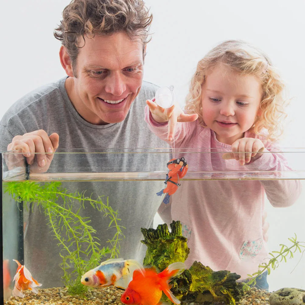 

2pcs PVC Diver Figure for Fish Tank Aquarium Decor Cartoon Floating naments Home Office Pet Supplies Underwater L scaping Toy