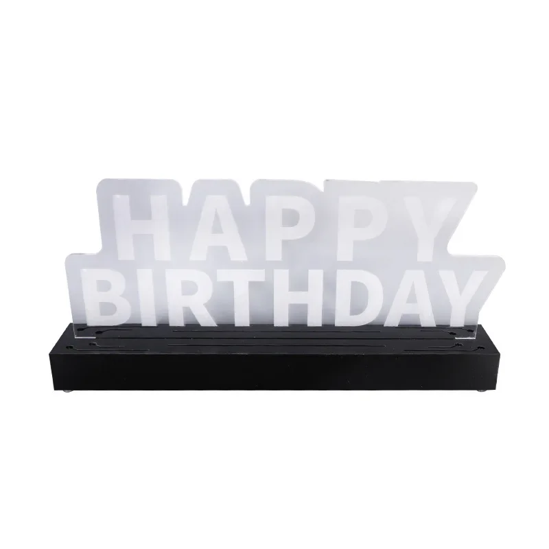 Bar happy birthday luminous desk lamp English reserved card nightclub KTV atmosphere props club birthday light sign