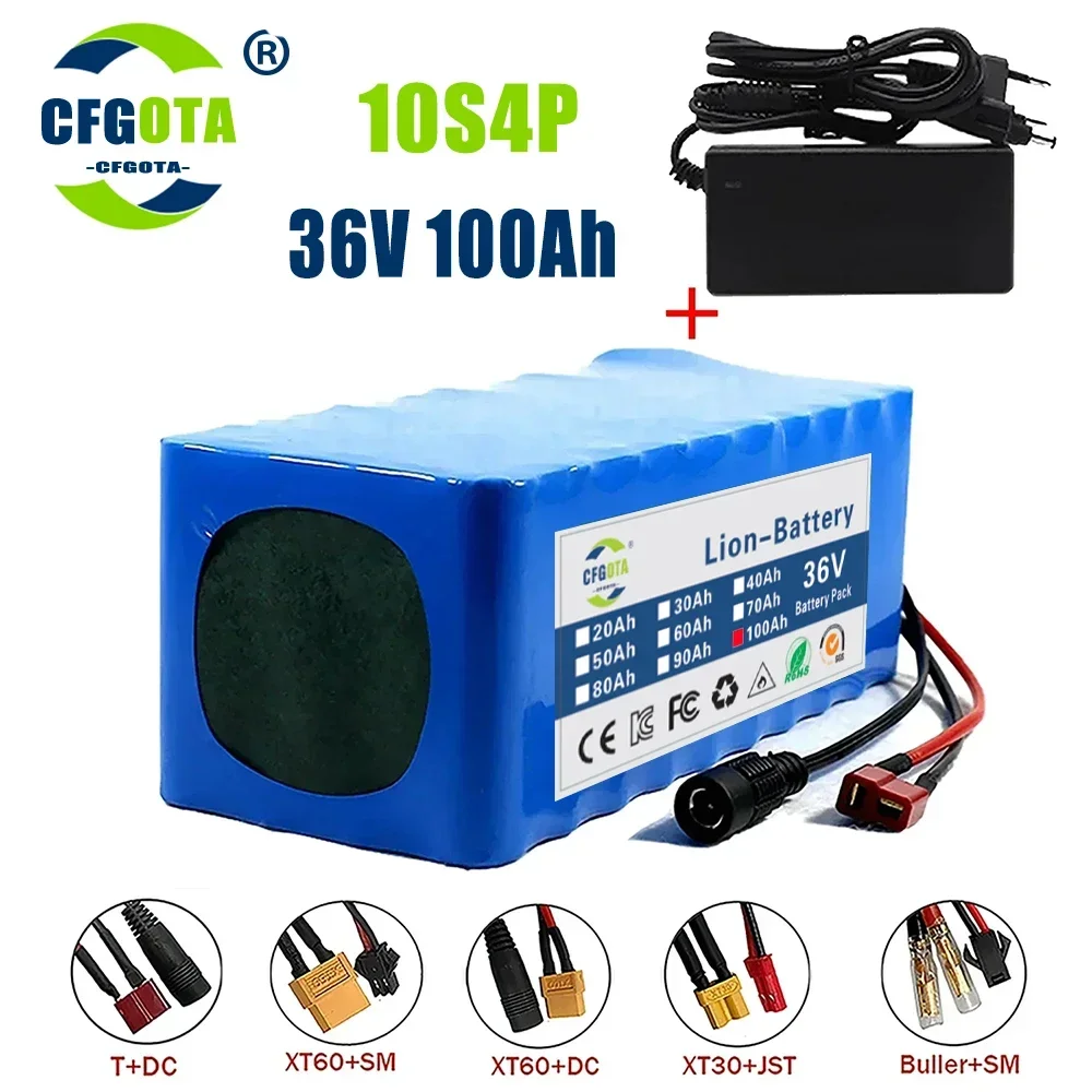 10S4P 36V 100000mAh Electric Scooter Lithium Battery 18650 battery pack 36V 100Ah Electric Scooter Electric Scooter Battery 36v