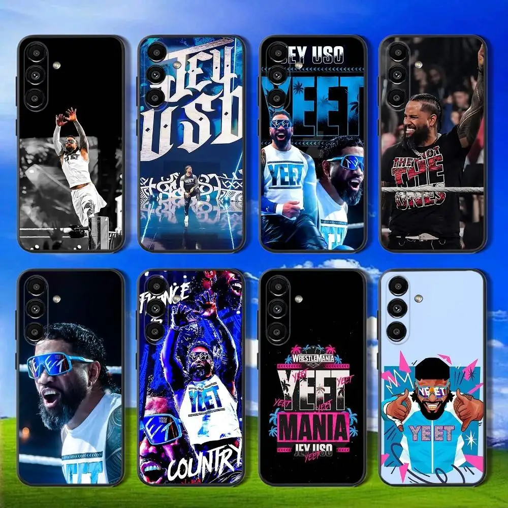 

J-Jey Uso YEET Phone Case For Samsung Galaxy A13,A21s,A22,A31,A32,A52,A53,A71,A80,Soft Black Shell
