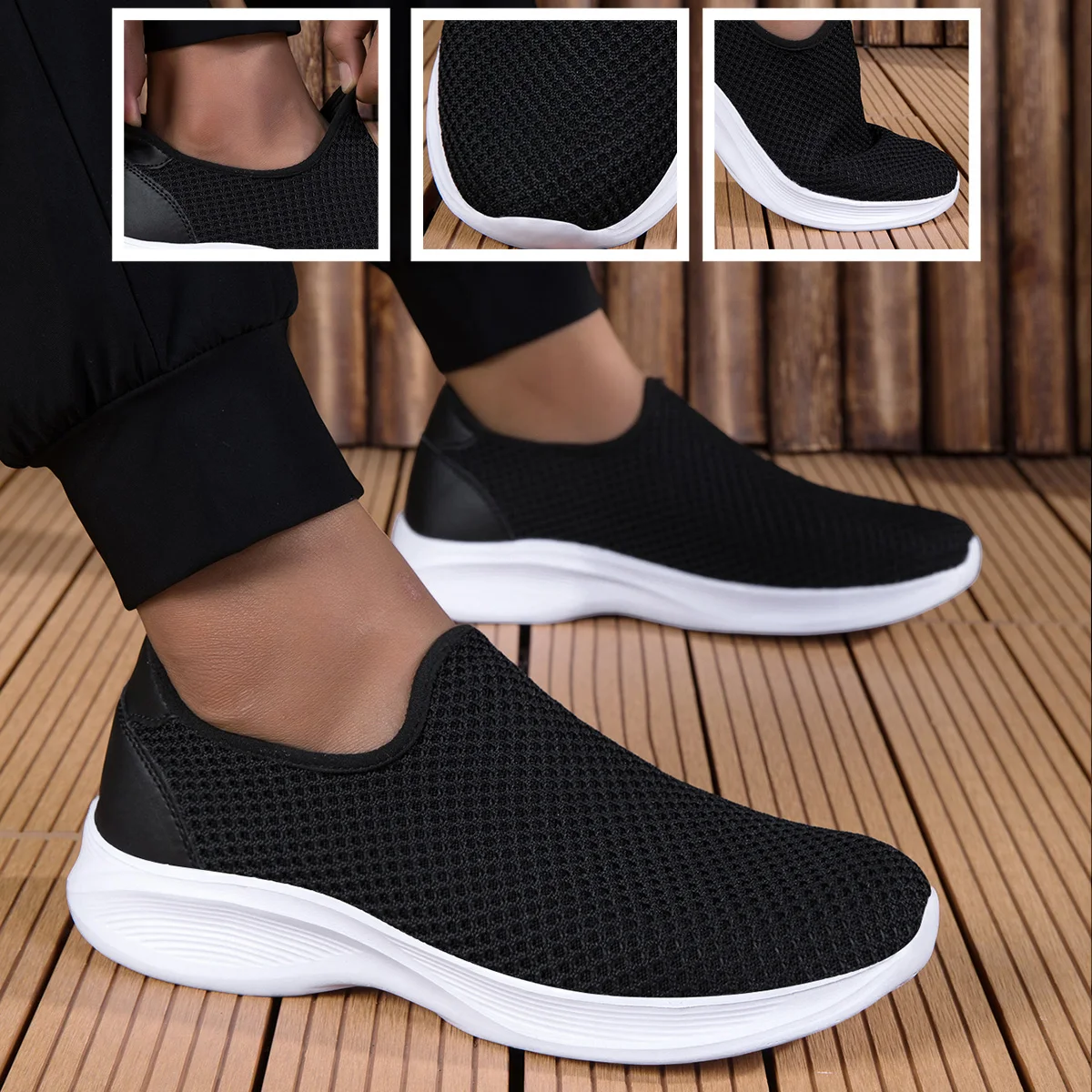 

Men's Vulcanized Shoes Fashion Breathable Outdoor Mesh Casual Sneakers Lightweight Comfortable Men Tenis Masculino Walking Shoes