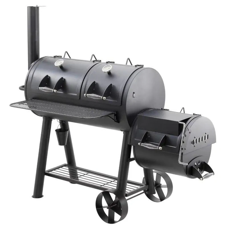 Smoker Outdoor Stove Villa Roast Meat Grill Charcoal BBQ Grill Train Fruit Wood Commercial Smoker American Grill Home