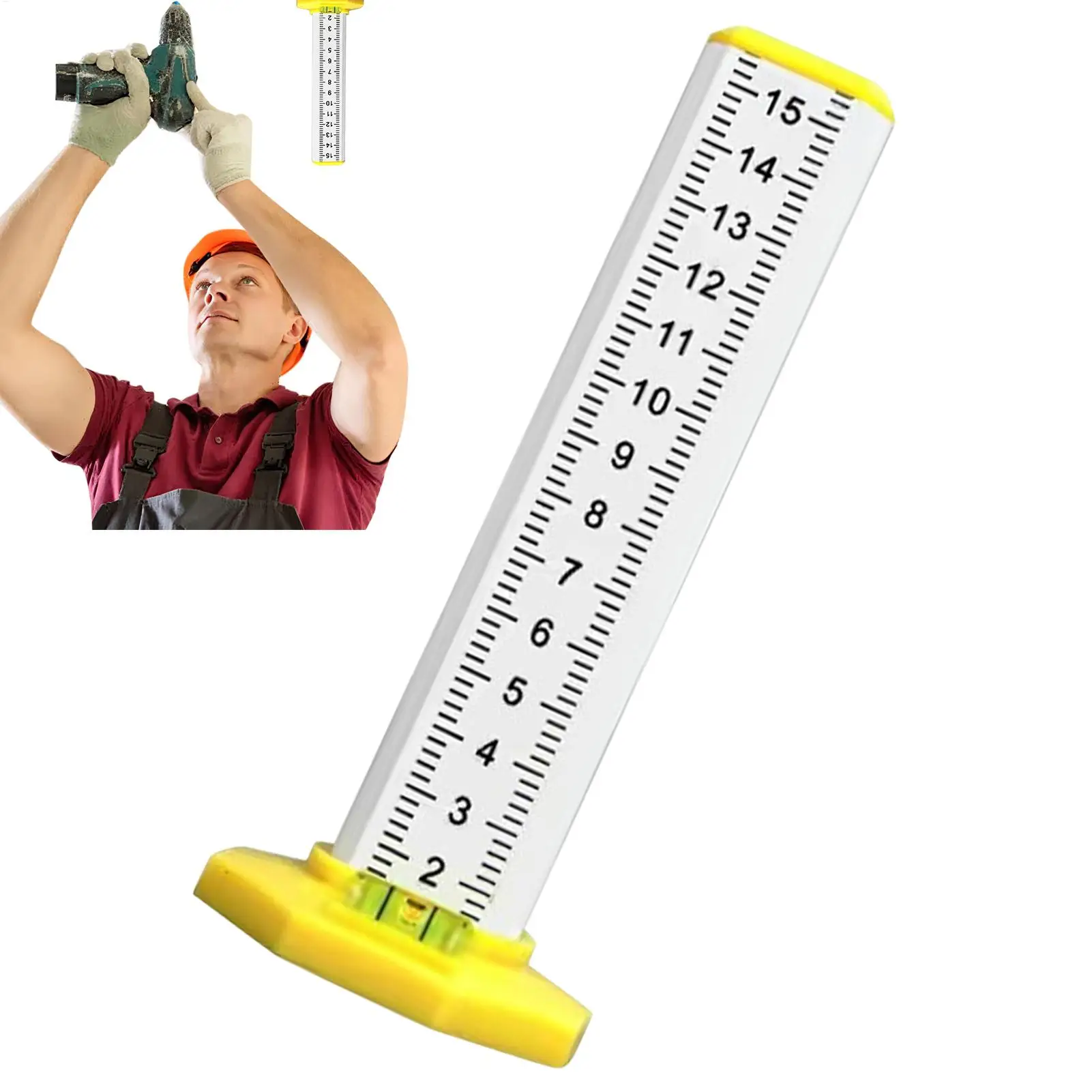 

Multi-function Height Measuring Gauge Precision Wall Level Levels for Construction Double Use for Garage Land Ground Floor