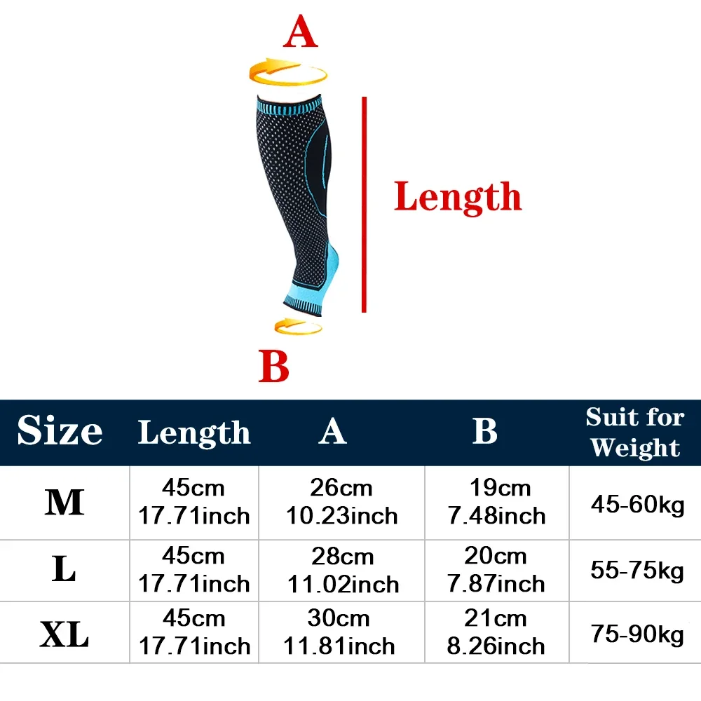 1Pcs Women Men Compression Calf Sleeve Support Suitable For Running Basketball Protection Calf Ankle Socks Open Toe Calf Socks images - 6