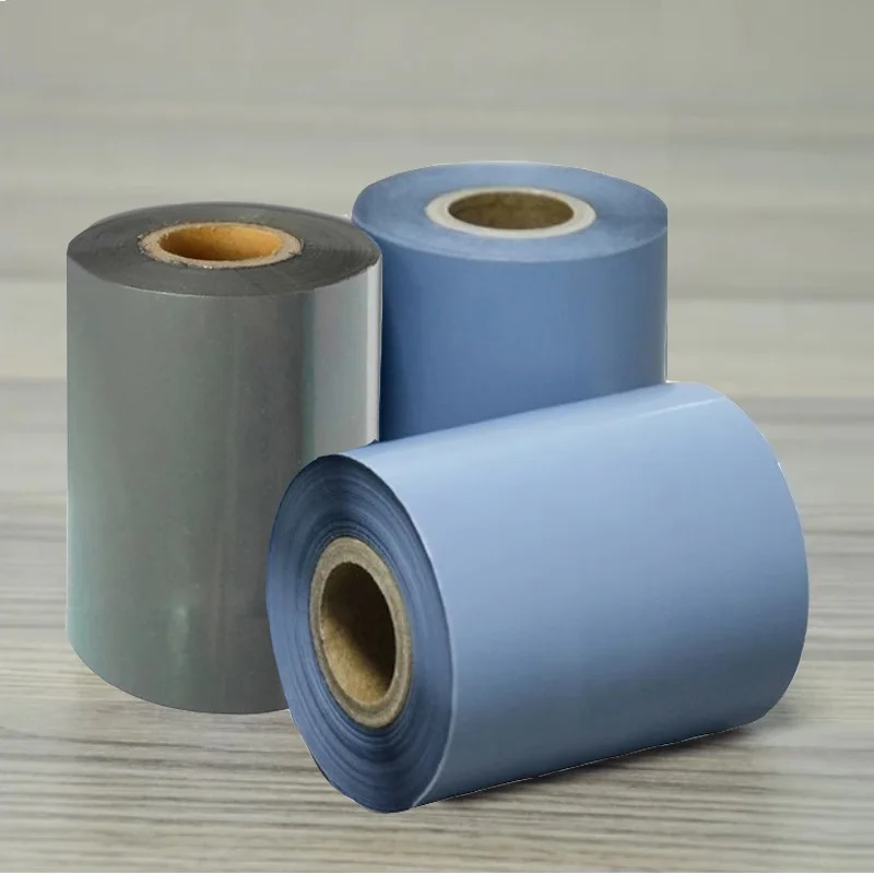 Dk and Lt Grey Color Thermal Transfer Ribbon Resin Coated for PET/PVC Label Zebra TSC Eltron label Sticker printer