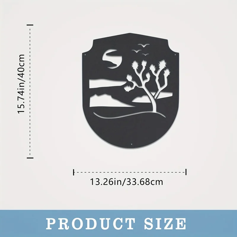 【Statue Wall Decoration】Joshua Tree Metal Wall Decoration || Black metal wall art decoration