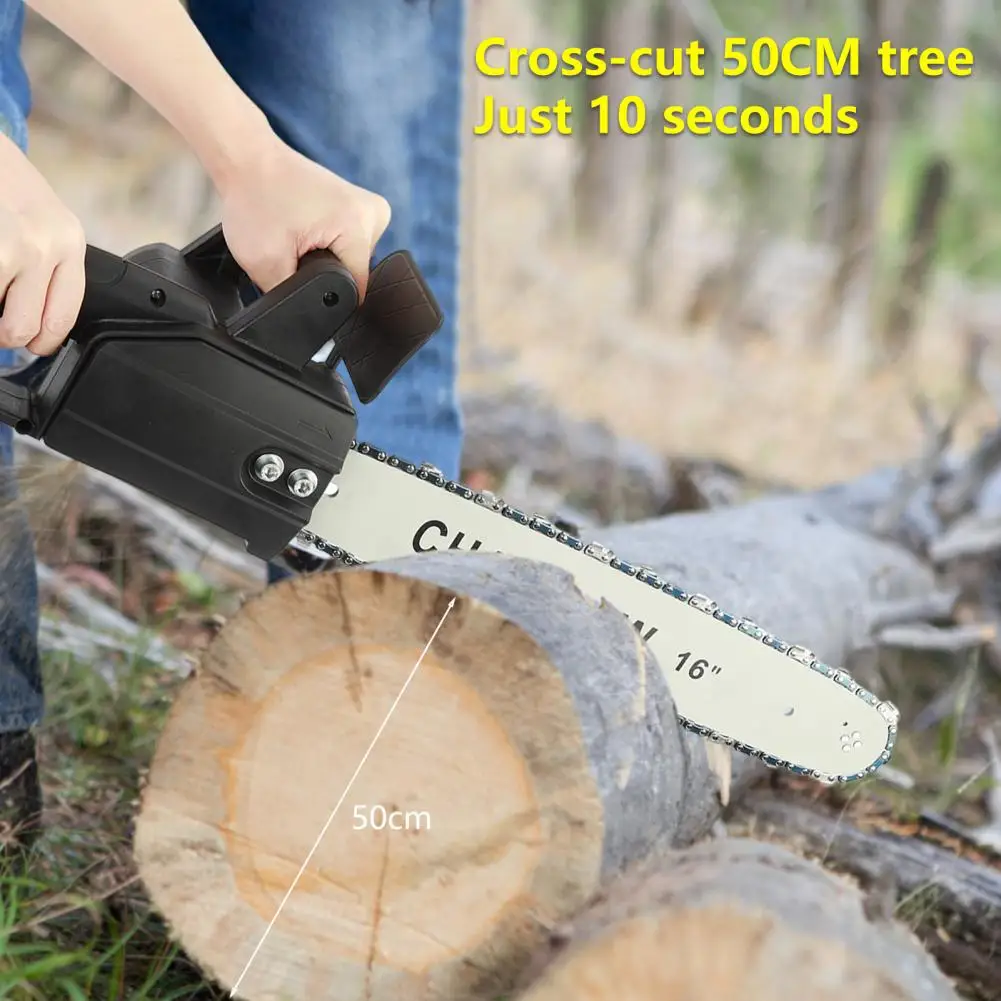 16Inch High Hardness Quenched Chain Electric Chainsaw 2.6KW High Power Household Handheld Chainsaw Woodworking Garden Power Tool