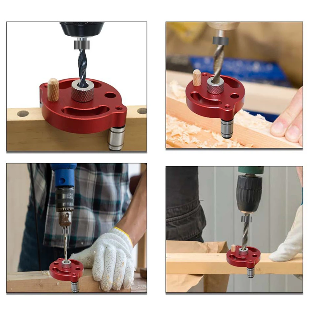 3-10mm Self Centering Doweling Jig Kit With 3-10mm Drill Bushings For Furniture Planks