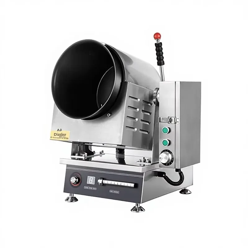 2026 Semi-Control Commercial Electric Cooking All-in-One Multifunctional 5000W Stir-Fry Machine Smart Mixing Drum Fried
