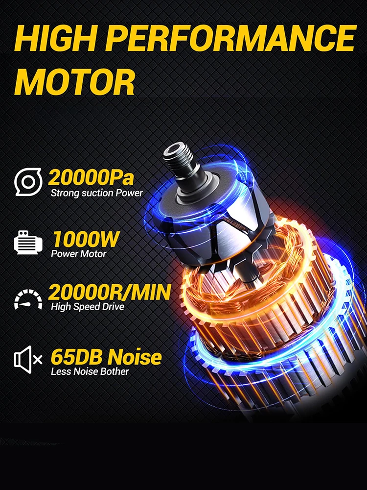 Secador de vacío inalámbrico portátil de 500W para Makita DeWalt, aspiradora eléctrica de mano con batería de 20V para limpieza de alfombras y suelo