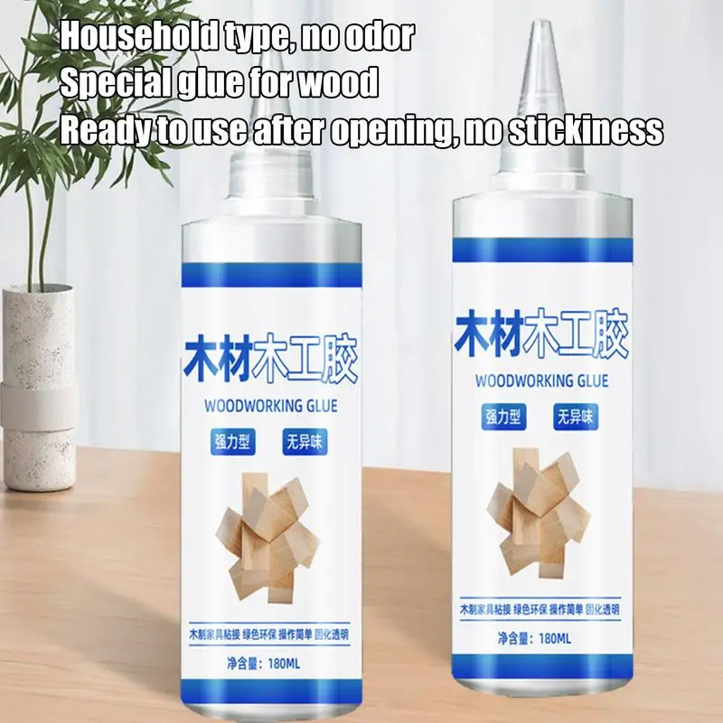 Wood Glue For Woodworking 180ml Transparent Eco-Friendly Carpenter Glue Professional Safe Glue Multi-Functional Woodworking Glue