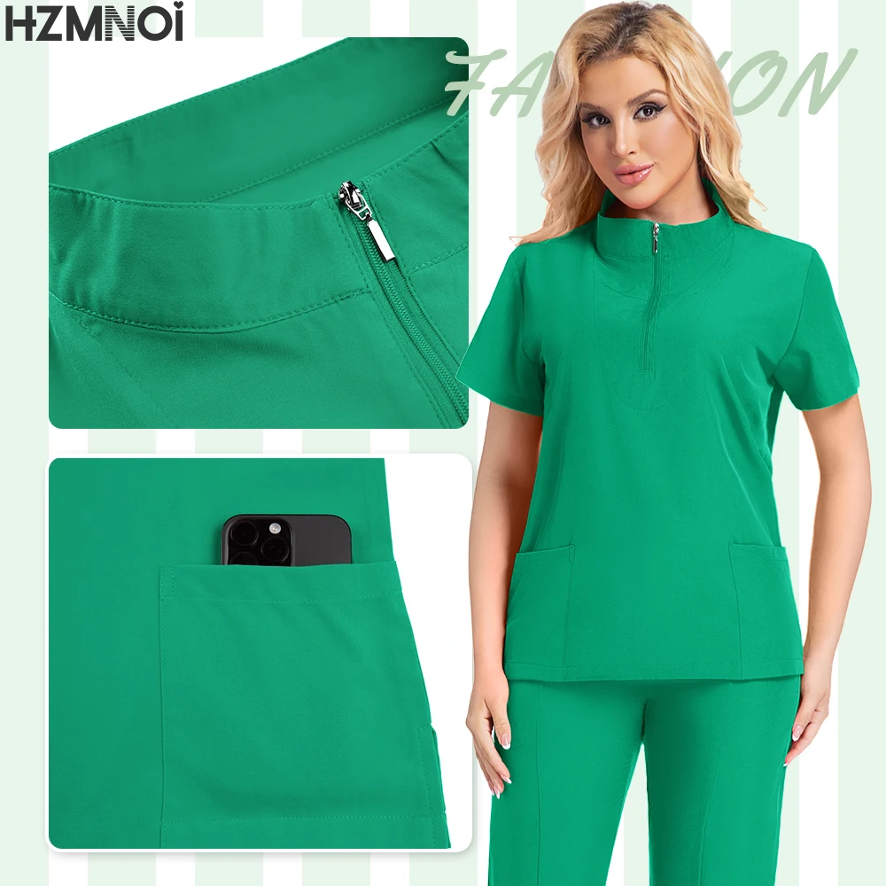 Nieuwe Verpleegster Uniformen Vrouwen Mannen Casual Jogger Broek Set Apotheek Werkkleding Medisch Ziekenhuis Arts Verpleging Uniform High-end Pak