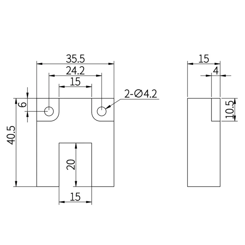 Sensor de interruptor de proximidad tipo ranura Rango de detección 15 mm 10-30 VCC NPN PNP Salida 3 cables