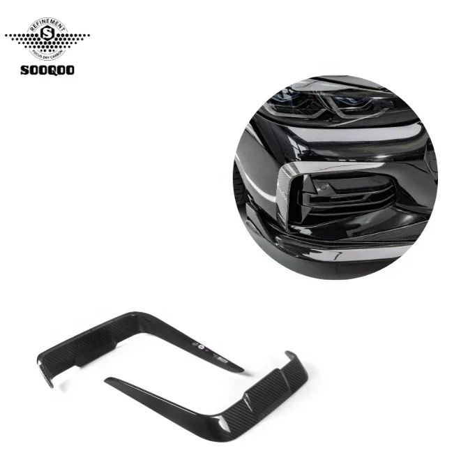 

SQ Style Dry Carbon Fiber Wind Blade Front Fender Vent Trim For BMW G22 G23 2021-IN