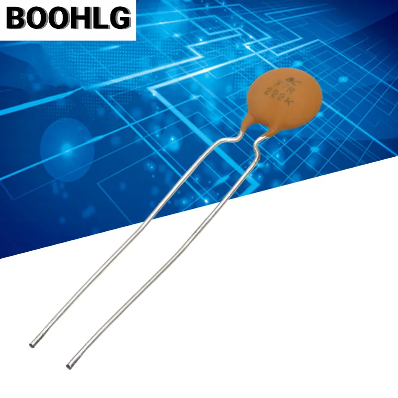 

10pcs BC 222 2.2nf 2200pf 500v silver film ceramic high-frequency ceramic capacitor from the United States