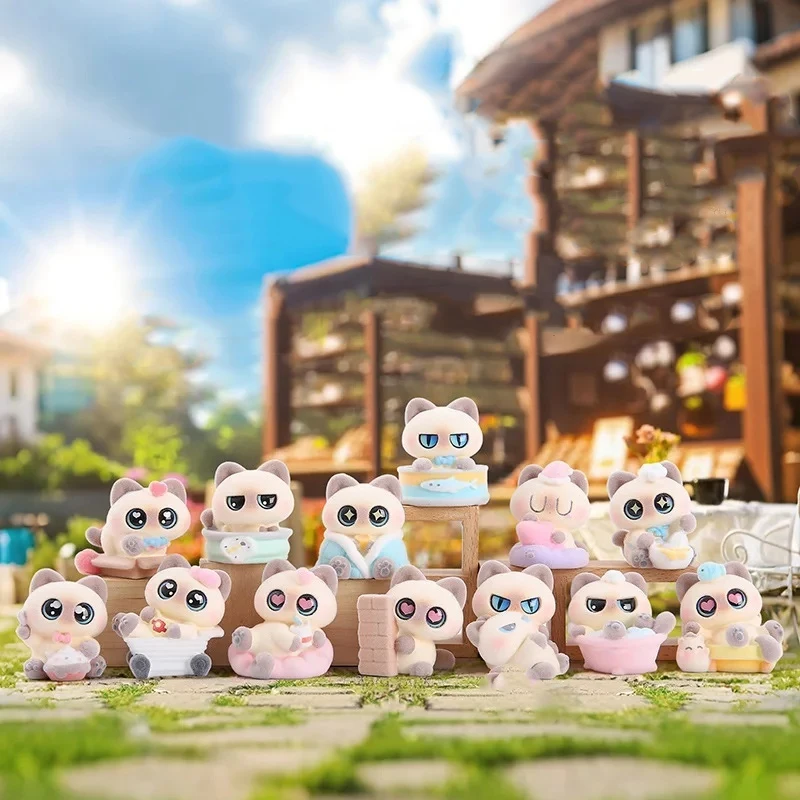 

New Kawaii Siam Little Bean'S Daily Plush Blind Box Creative Animal Doll Desktop Ornament Mysterious Box Holiday Surprise Gift