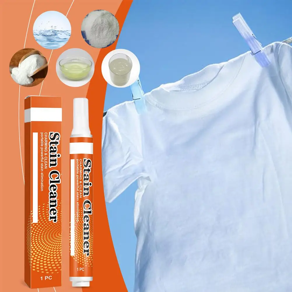 

Portable Clothing Stain Remover Pen Instant Stain Removal Wash-Free Grease Stick Emergency Cleaning Magic Wine Stain Pen Tr S5H8