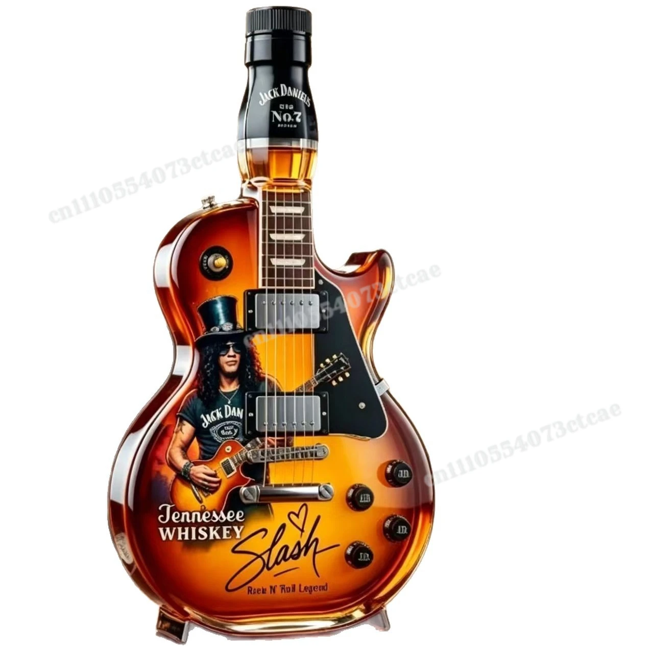 Handgefertigte elektrische Gitarren-Design-Glasweinflasche, einzigartiger Whisky-Dekanter im Rock-Stil, perfekt als Bar-Tischdekoration.