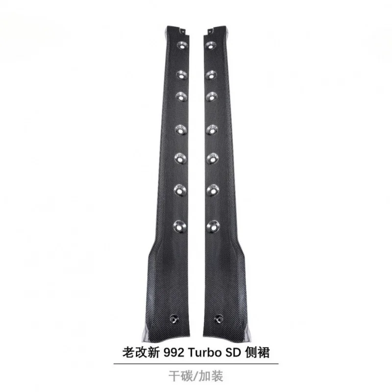 

Suitable 991 12-19 Modified to 992 Carbon Fiber Side Skirts Dry Carbon Upgrade