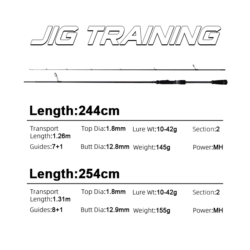 MIFINE Jig Training Spin Spinning Rod 3