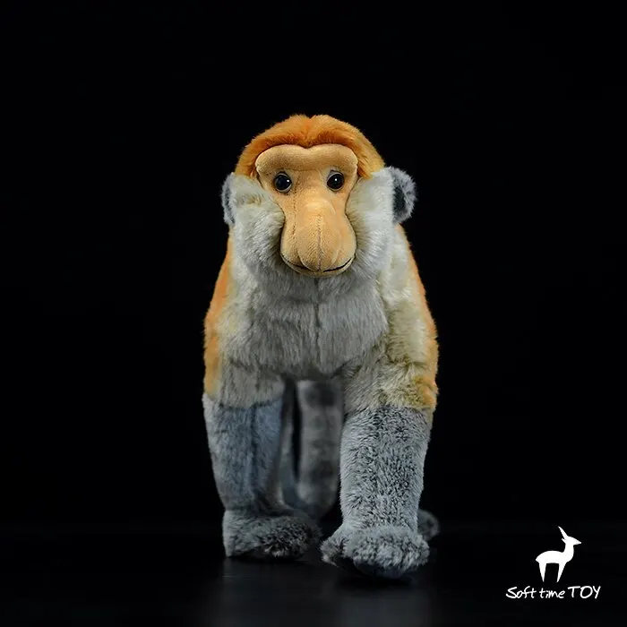 Cute realistic Kalimantan long-nosed monkey monkey stuffed animal Knickknack,nicknack,Small ornaments and miniature models