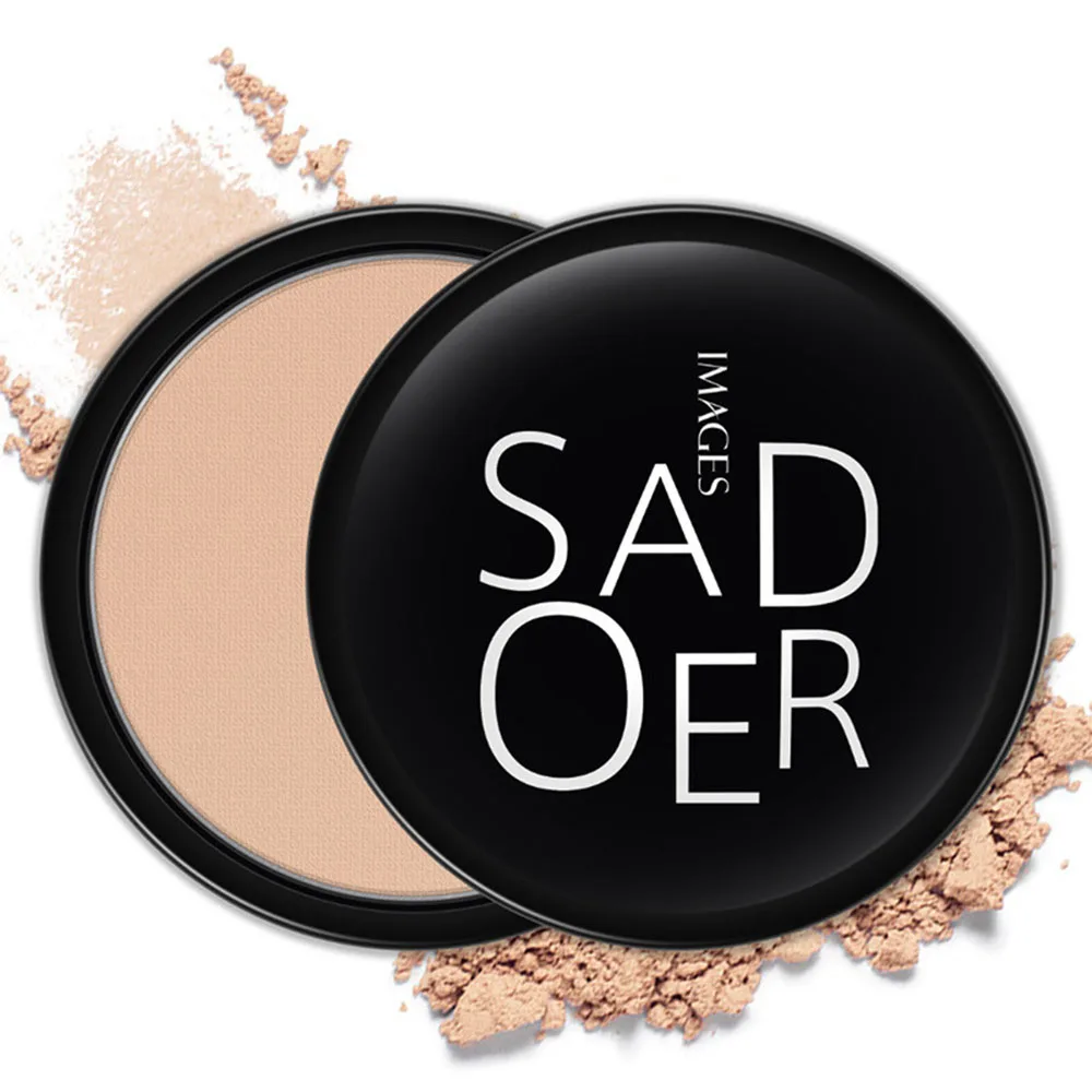 3สี Face Pressed Powder Long-Term น้ำมันควบคุม Natural Foundation แป้งคอนซีลเลอร์เสร็จสิ้นการตั้งค่าแป้ง Cosme