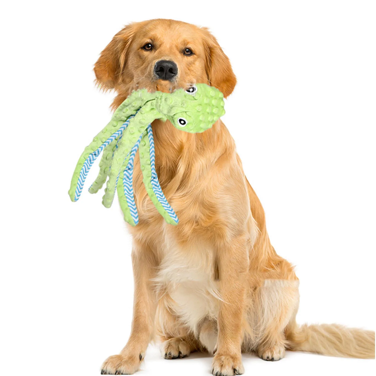 Dog Squeaky Plush Toy Cute Octopus Shape Interactive Reduce Boredom Stuffed Dog Chew Toy For Small Medium And Large Dogs