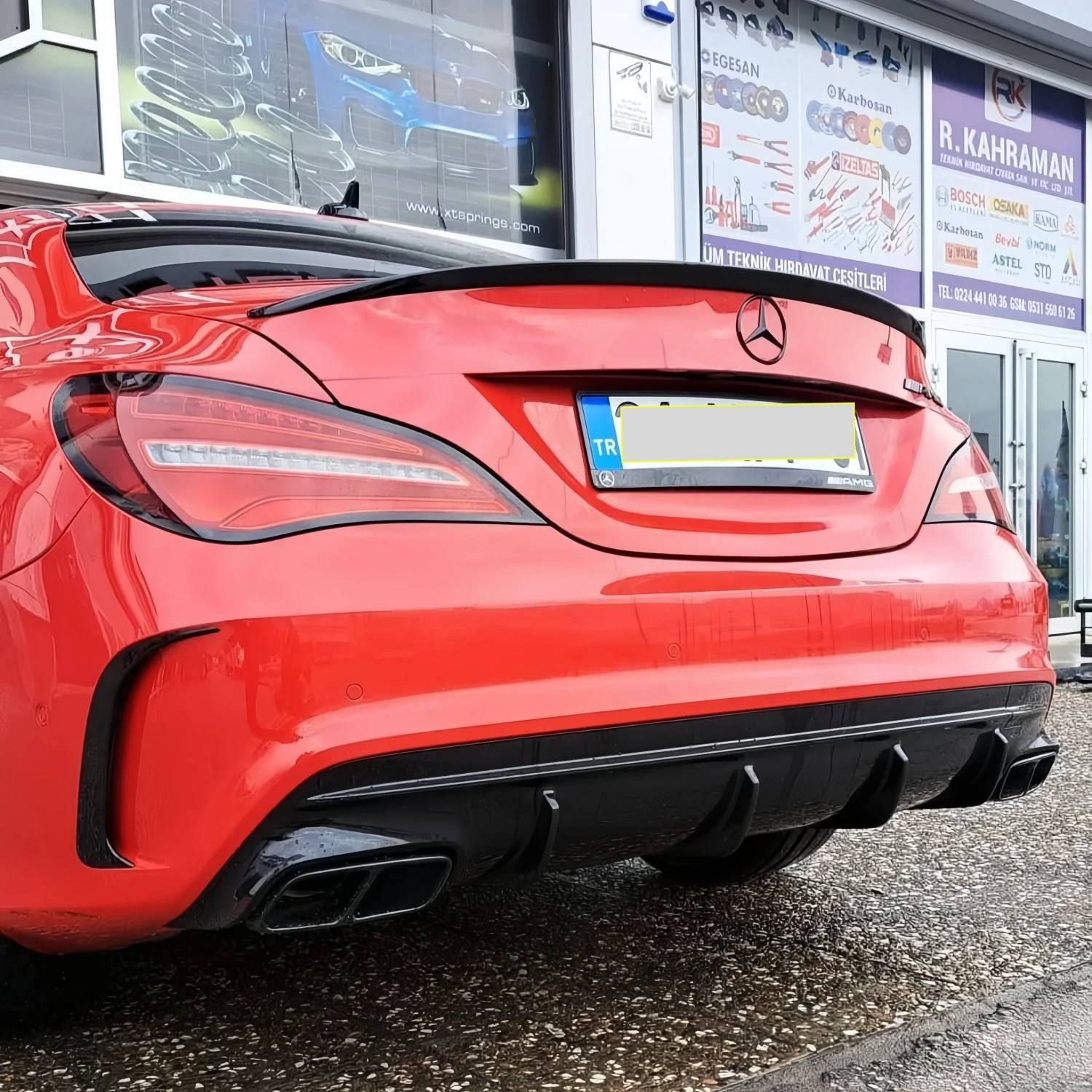 

Gloss Black Car Rear Bumper Side Splitter For Mercedes Benz C117 CLA 200 220 250 260 45 AMG 2013-2018 Tuning Wind Knife BodyKits