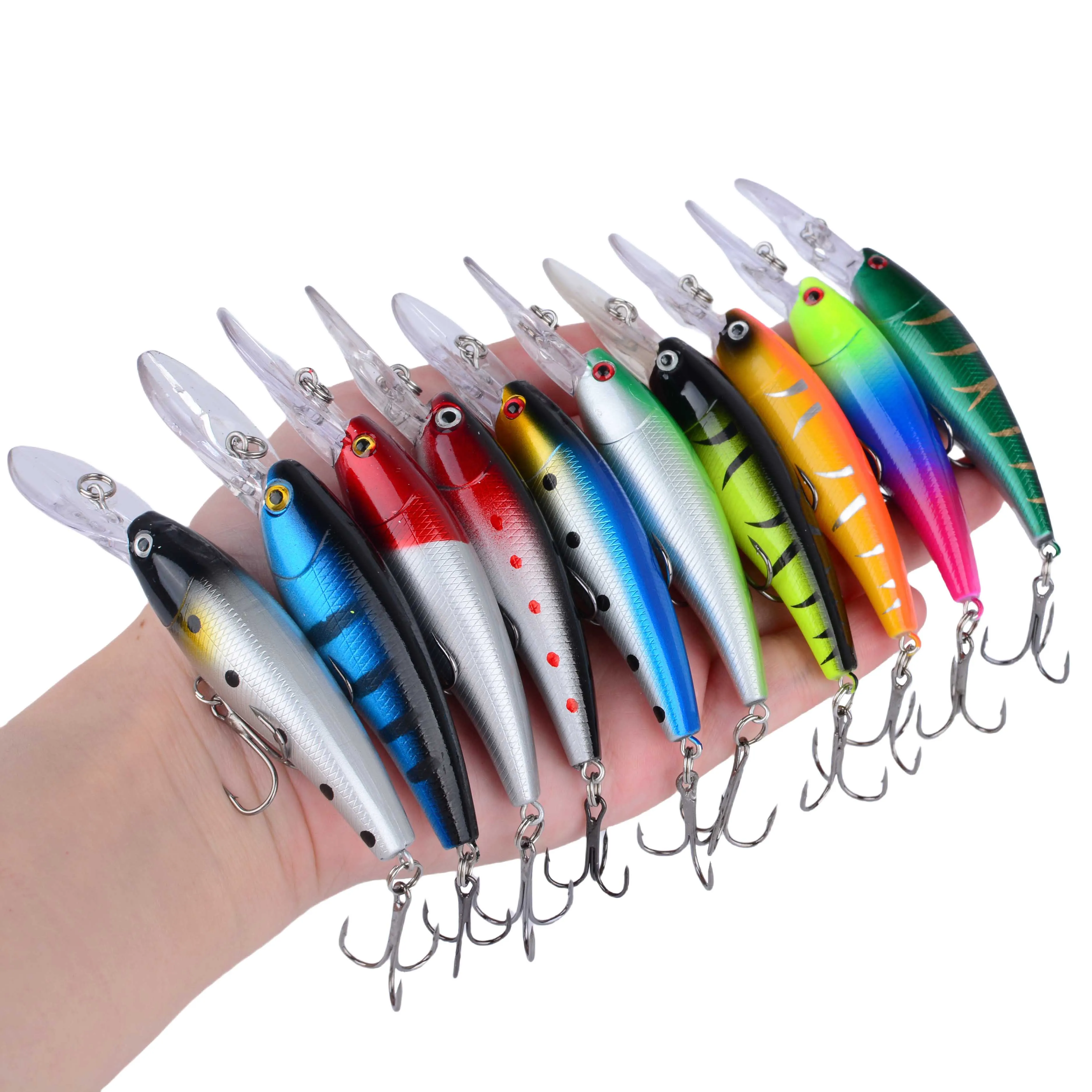 Jerkbait flotante tipo minnow con ojos 3D y acción wobblers - imagen 2