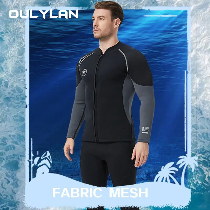 

Oulylan Diving Suit 2/3MM Men Wetsuit Neoprene Underwater Kitesurf Surf Surfing Spearfishing Jacket Pants Clothes wet suit