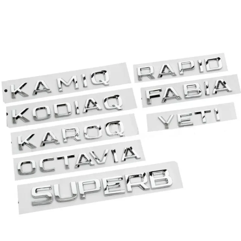 

4X4 FABIA KAMIQ KAROQ KODIAQ OCTAVIA RAPID SUPERB YETI fabia mark badge car stickers for Skoda series trunk refit accessories