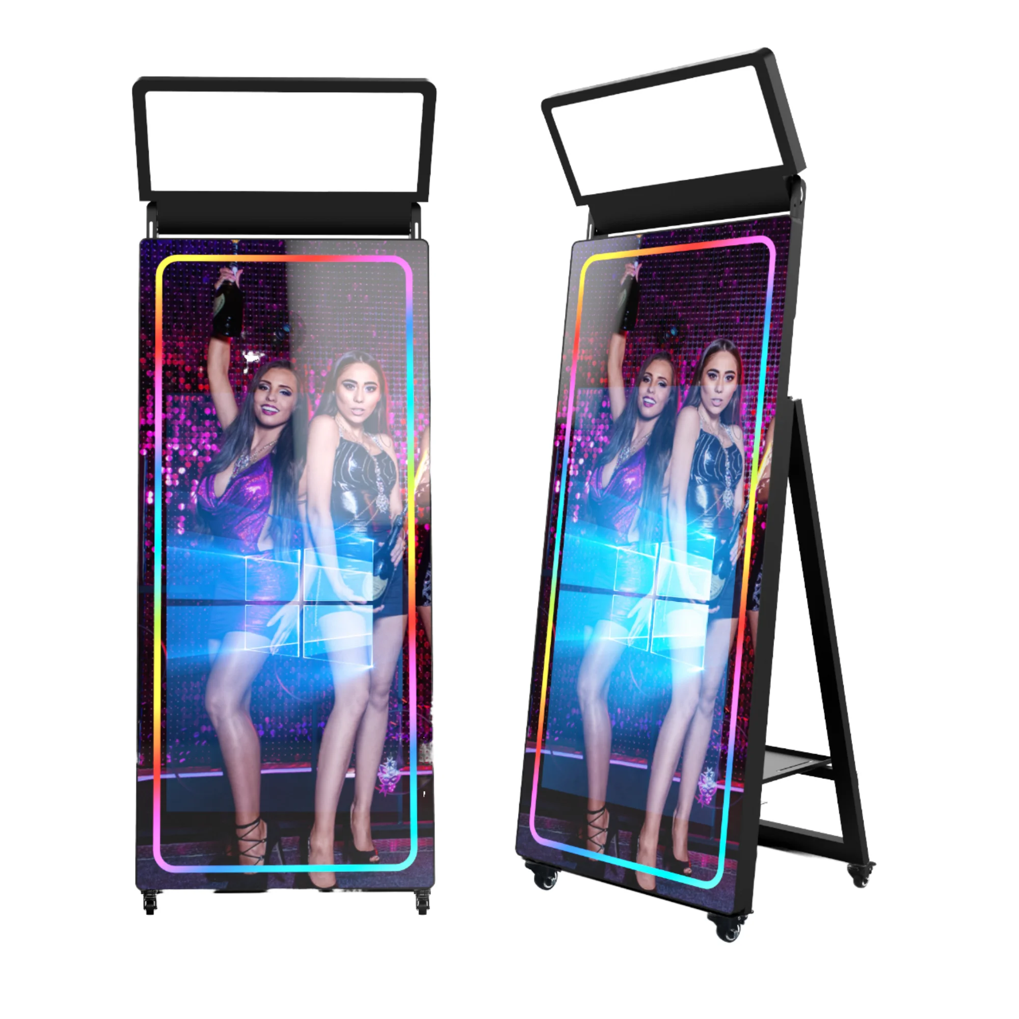 

Sefile 65 Inch Smart Magic Mirror Photo Booth With Flash With Flight Case for Different Party Ready to Ship