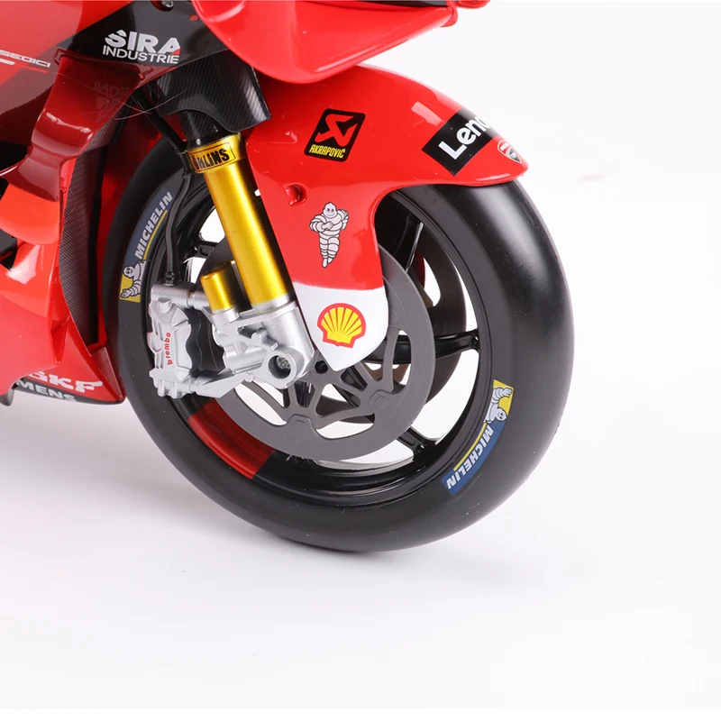 Maisto 1/6  2022  Racing Ducati Lenovo Team Motorcycle Car Simulation Alloy Car Model #63 Franceeco Bagnaia